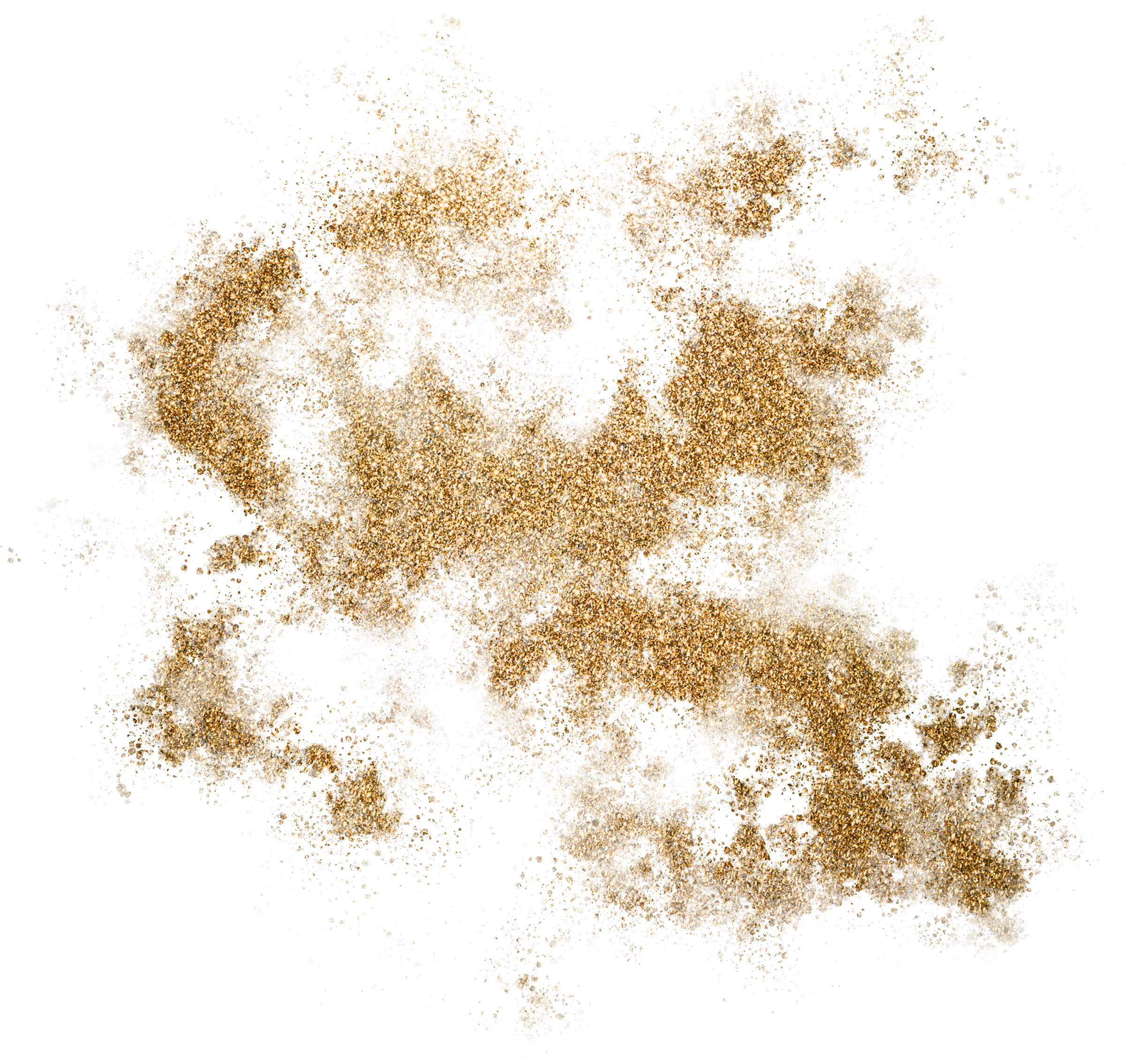 Decorative Gold Splatter Shape
