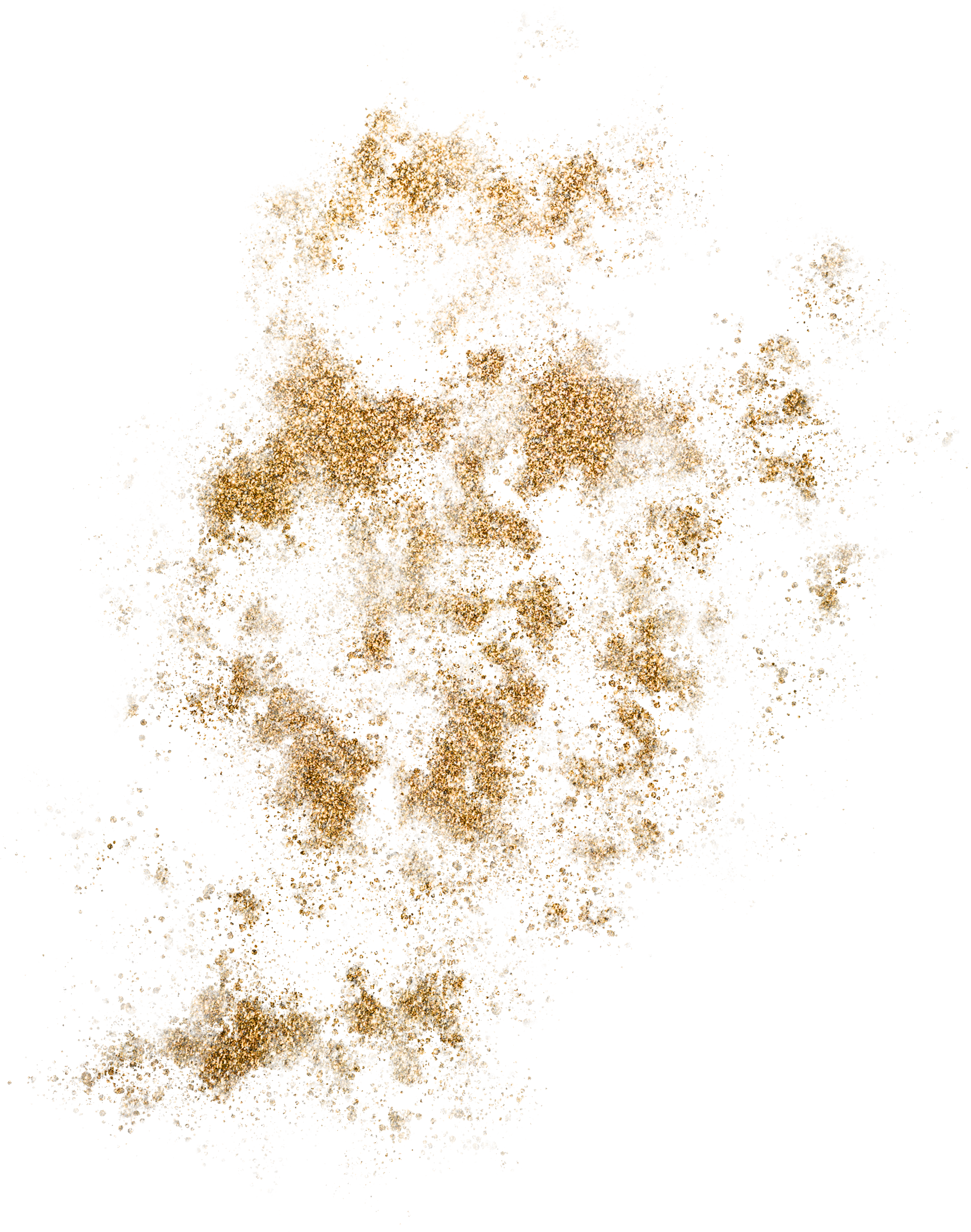 Decorative Gold Splatter Shape